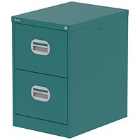 Qube 2 Drawer Filing Cabinet Verdigris