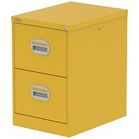 Qube 2 Drawer Filing Cabinet Lemon Yellow