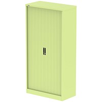 Qube 2000mm Side Tambour Cupboard Chlorophyll With Shelves