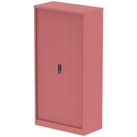 Qube 2000mm Side Tambour Cupboard Antique Pink With Shelves