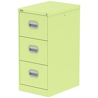 Qube 3 Drawer Filing Cabinet Chlorophyll