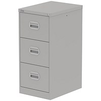 Qube 3 Drawer Filing Cabinet Goose Grey