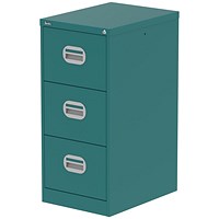 Qube 3 Drawer Filing Cabinet Verdigris