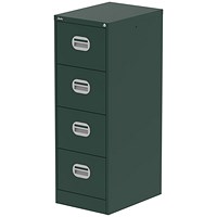 Qube 4 Drawer Filing Cabinet British Racing Green