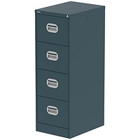 Qube 4 Drawer Filing Cabinet Ocean Cobalt