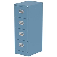 Qube 4 Drawer Filing Cabinet Pastel Blue