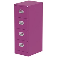 Qube 4 Drawer Filing Cabinet Traffic Purple