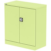 Qube 1000mm 2-Door Stationery Cupboard Chlorophyll With Shelf
