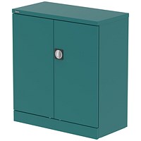Qube 1000mm 2-Door Stationery Cupboard Verdigris With Shelf