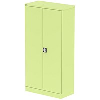 Qube 1850mm 2-Door Stationery Cupboard Chlorophyll With Shelves