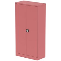 Qube 1850mm 2-Door Stationery Cupboard Antique Pink With Shelves