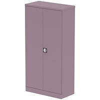 Qube 1850mm 2-Door Stationery Cupboard Pastel Violet With Shelves