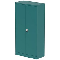 Qube 1850mm 2-Door Stationery Cupboard Verdigris With Shelves Qube 1850mm 2-Door Stationery Cupboard Verdigris With Shelves