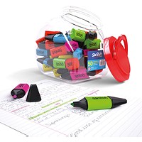 Swash Mini Highlighters in Screw Top Tub, Assorted, Pack of 50 Swash Mini Highlighters in Screw Top Tub, Assorted, Pack of 50