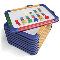 Show-me Rainbow Framed Magnetic Whiteboard, A4, Pack of 10 Show-me Rainbow Framed Magnetic Whiteboard, A4, Pack of 10