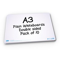 Show-me Drywipe Plain Boards, A3, Pack of 10 Show-me Drywipe Plain Boards, A3, Pack of 10