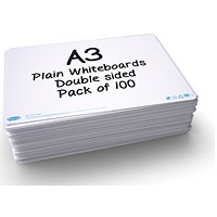 Show-me Drywipe Plain Boards, A3, Pack of 100 Show-me Drywipe Plain Boards, A3, Pack of 100