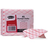 Show-me Plant Based Drywipe Eraser Cloths, Assorted, Pack of 40