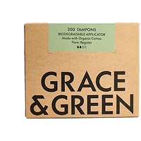 Grace and Green Bulk Organic Cotton Applicator Tampons, Regular, Pack of 200
