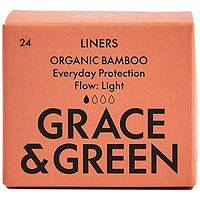 Grace and Green Organic Cotton Bamboo Liners, Pack of 24