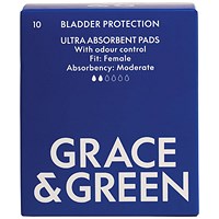 Grace and Green Bladder Pad Moderate Pack of 10