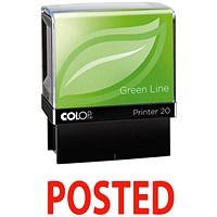 Colop Green Line Word Stamp, POSTED, Red Colop Green Line Word Stamp, POSTED, Red