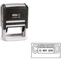 Colop Printer 38 Self Inking Date and Messages Stamp CHECKED