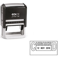 COLOP Printer 38 Self Inking Date and Messages Stamp CHECKED