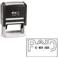 COLOP Printer 38 Self Inking Date and Message Stamp PAID
