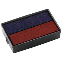 Colop E/10/2 Replacement Ink Pad Blue/Red (Pack of 2)