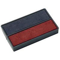 Colop E/4850 Replacement Ink Pad, Blue/Red, Pack of 2