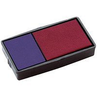 Colop 6/4912/2 Replacement Ink Pad, Red & Blue, Pack of 2