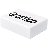 Graffico Plastic Eraser White (Pack of 45)