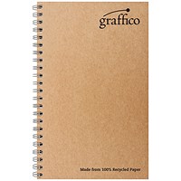 Graffico Recycled Wirebound Notebook 160Pg A5 (Pack of 10)