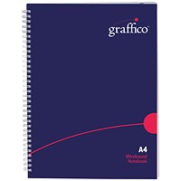 Graffico Hard Cover Wirebound Notebook 160 Pages A4