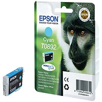 Epson T0892 Monkey DURABrite Ultra Ink Cartridge Cyan C13T08924011 Epson T0892 Monkey DURABrite Ultra Ink Cartridge Cyan C13T08924011