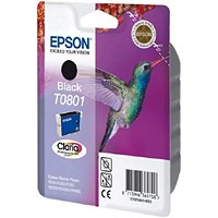 Epson T0801 Black Claria Inkjet Cartridge Epson T0801 Black Claria Inkjet Cartridge