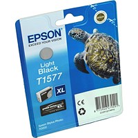 Epson T1577 Turtle Light Black XL Inkjet Cartridge