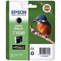Epson T1598 Matte Black UltraChrome Inkjet Cartridge