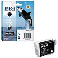 Epson T7601 Killer Whale UltraChrome HD Ink Cartridge Photo Black C13T76014010