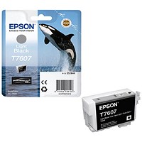 Epson T7607 Killer Whale Light Black Inkjet Cartridge