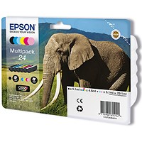 Epson 24 Ink Cartridge Photo HD Elephant CMYK/Light Cyan/Light Magenta C13T24284011