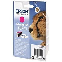 Epson T0713 Magenta DURABrite Inkjet Cartridge Epson T0713 Magenta DURABrite Inkjet Cartridge
