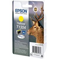 Epson T1304 Ink Cartridge DURABrite Ultra Extra High Yield Stag Yellow C13T13044012