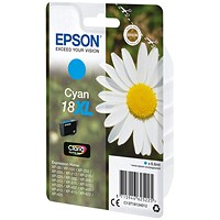 Epson 18XL Home Ink Cartridge Claria High Yield Daisy Cyan C13T18124012