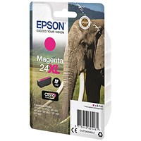 Epson 24XL Elephant Claria Photo HD Ink Cartridge High Yield Magenta C13T24334012