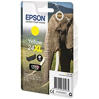Epson 24XL Elephant Claria Photo HD Ink Cartridge High Yield Yellow C13T24344012
