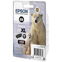 Epson 26XL Polar Bear Ink Cartridge High Yield Photo Black C13T26314012