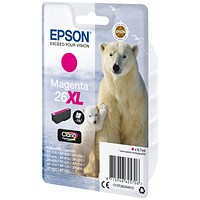 Epson 26XL Ink Cartridge Premium Claria Polar Bear Magenta C13T26334012