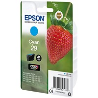 Epson 29 Strawberry Claria Home Ink Cartridge Cyan C13T29824012